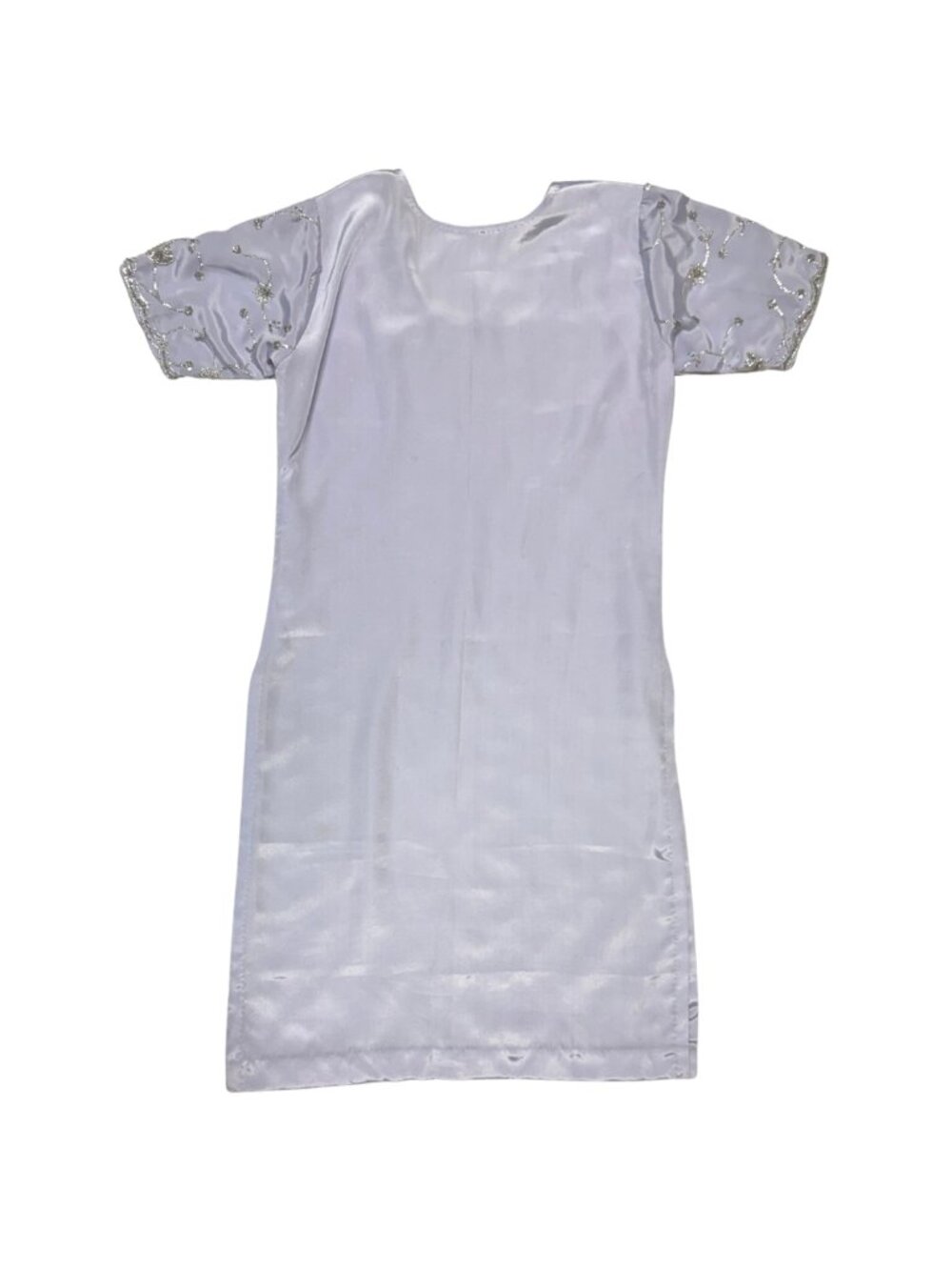 Lavender Light Purple and Silver Beaded Embroidered Shalwar Kameez Set Size Smal - Picture 3 of 7